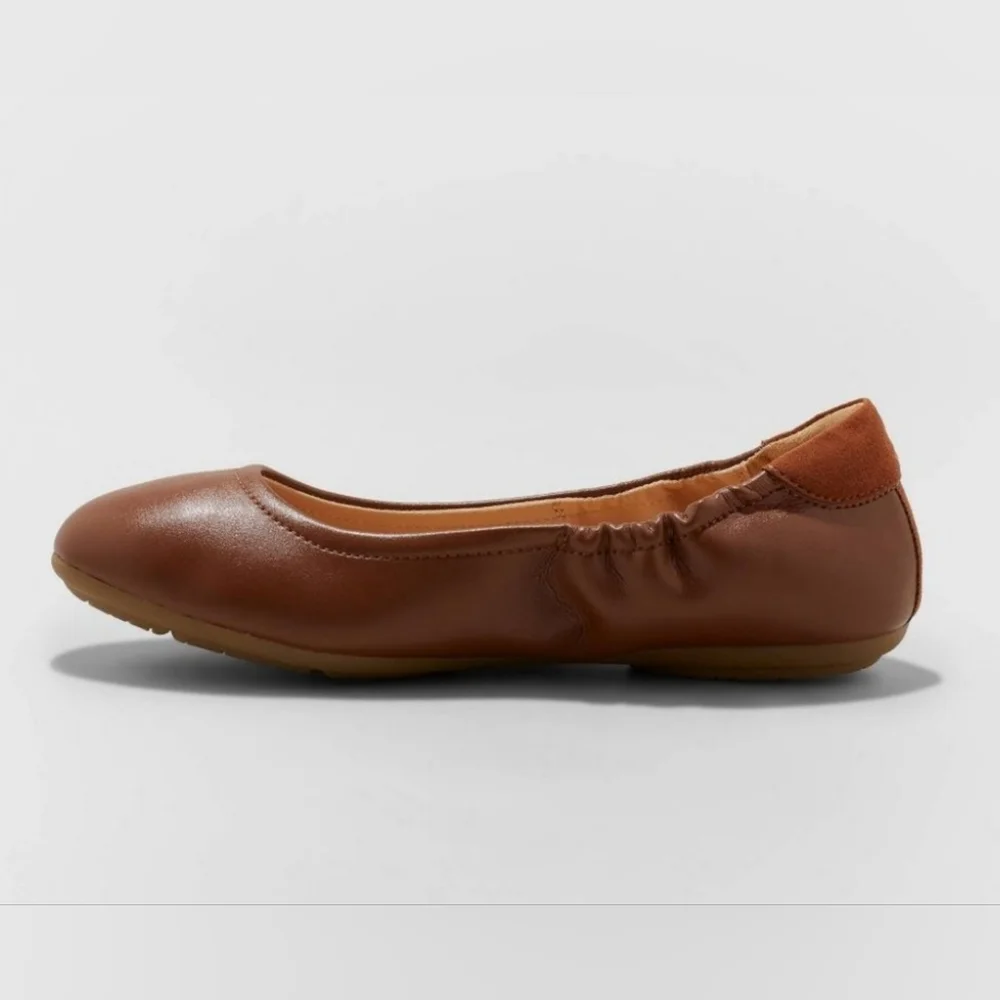 A New Day Women's Meredith Ballet Flats, Cognac - Picture 2 of 7